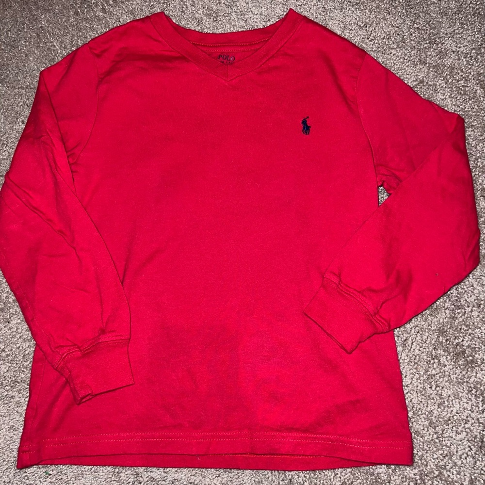 Polo Ralph Lauren Long Sleeve Shirt, Boys, Red, 6